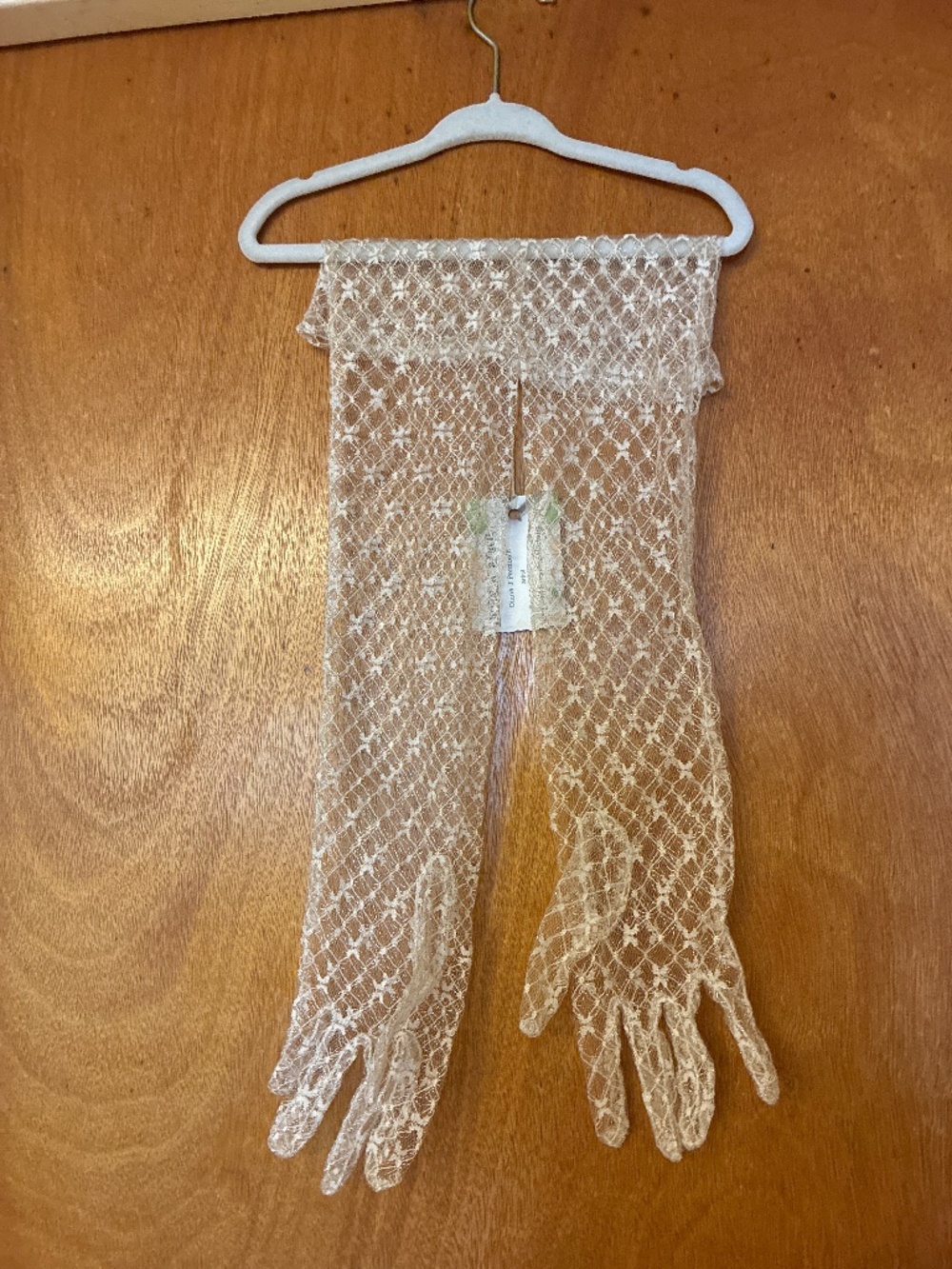 Vintage up cycled-Recycled Long Lace Gloves